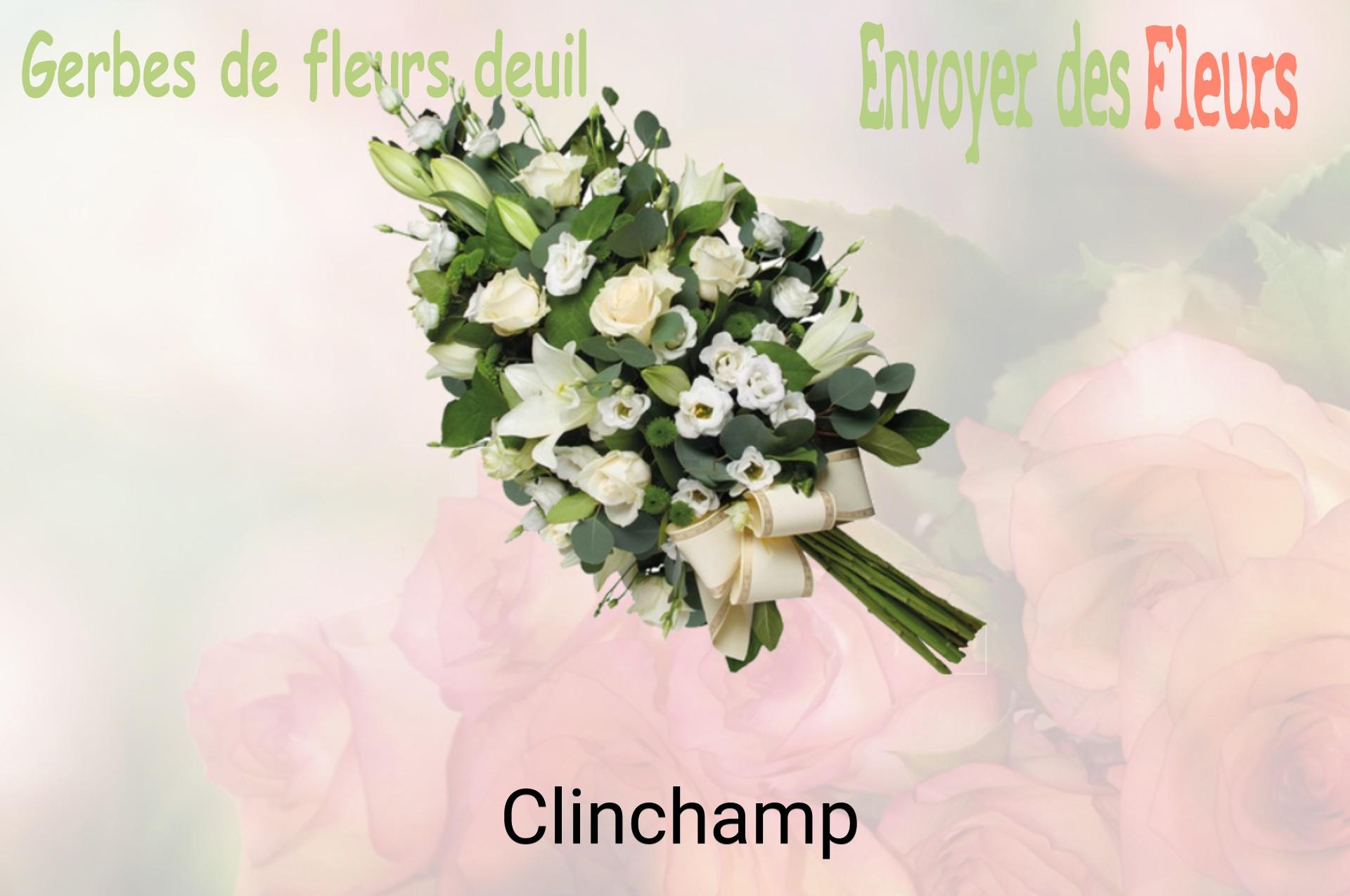Gerbe de fleurs de deuil livrée à Clinchamp